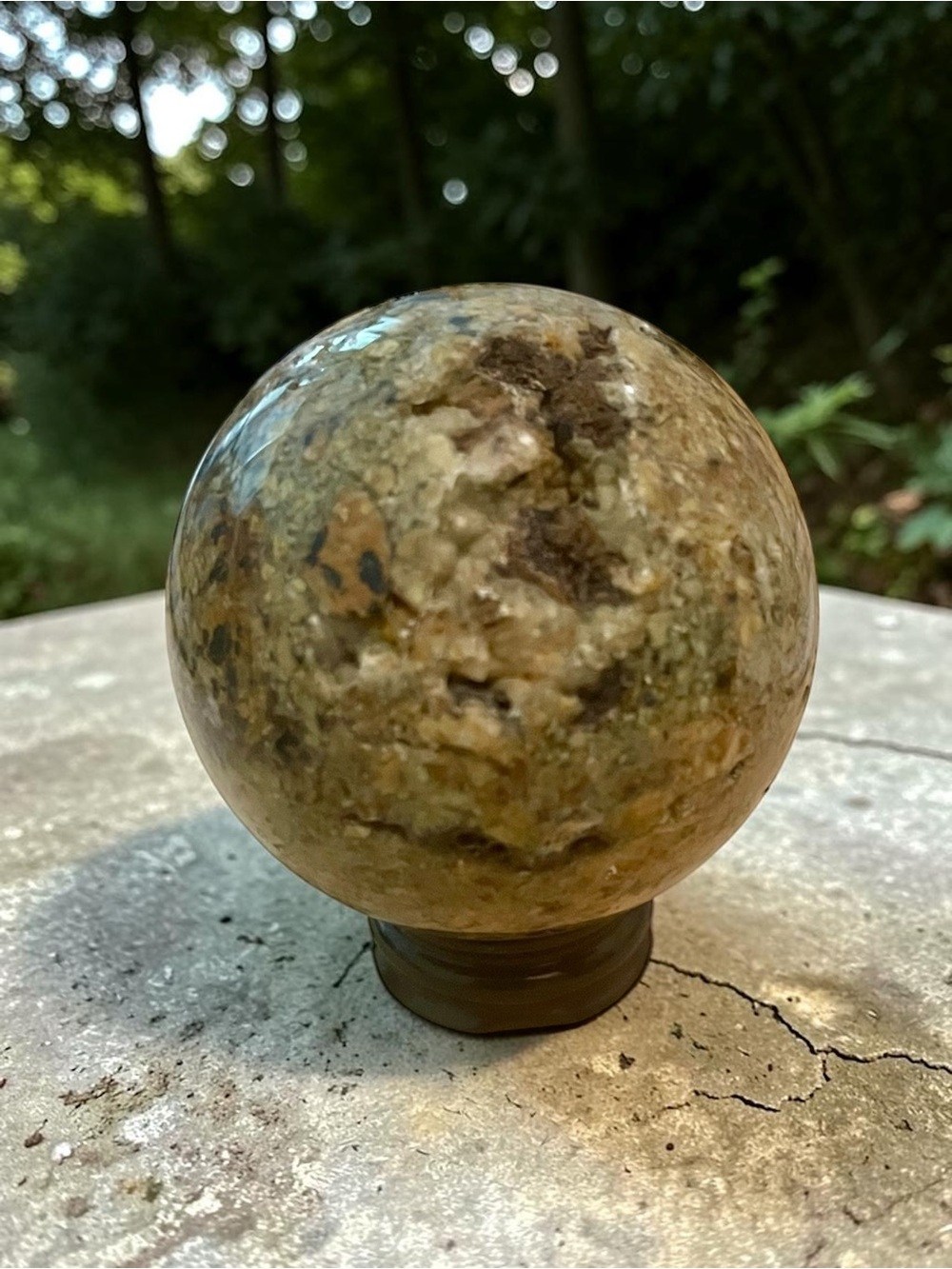 Natural Green Jade Jasper Sphere Crystal